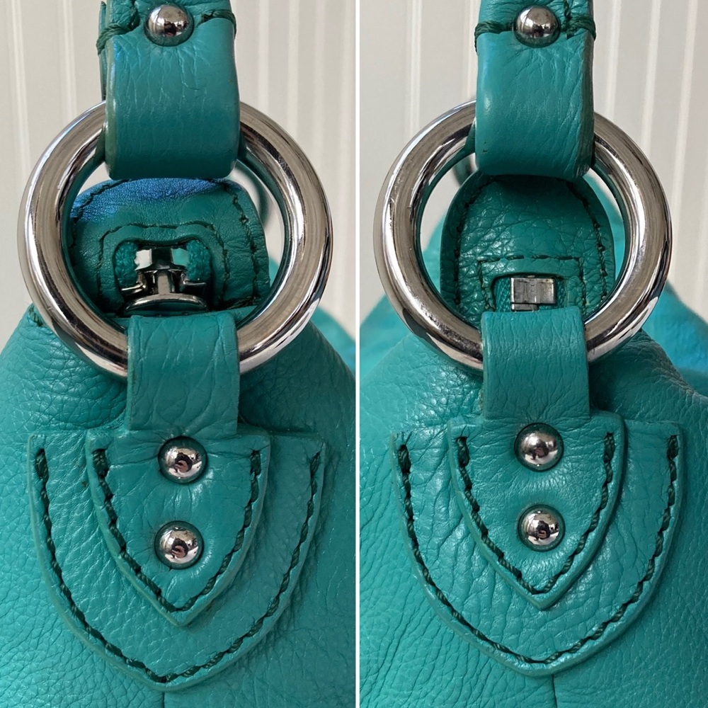 Marc Jacobs Vintage Y2K Blake Multi-Pocket Hobo Bag  Turquoise Gilmore Girls - Picture 8 of 17